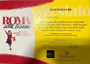 Giornata Nazionale della memoria e dell'impegno in ricordo delle vittime delle mafie